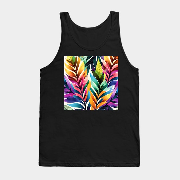 Rainbow Foliage Tank Top by thatmacko